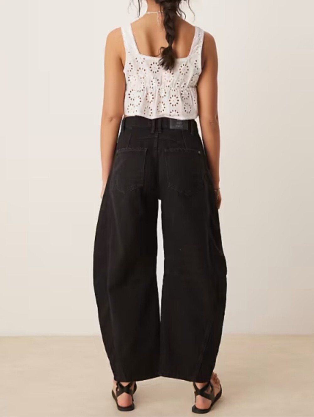 Free People We The Free Lucky You Mid Rise Barrel Soundwave - Picture 4 of 16